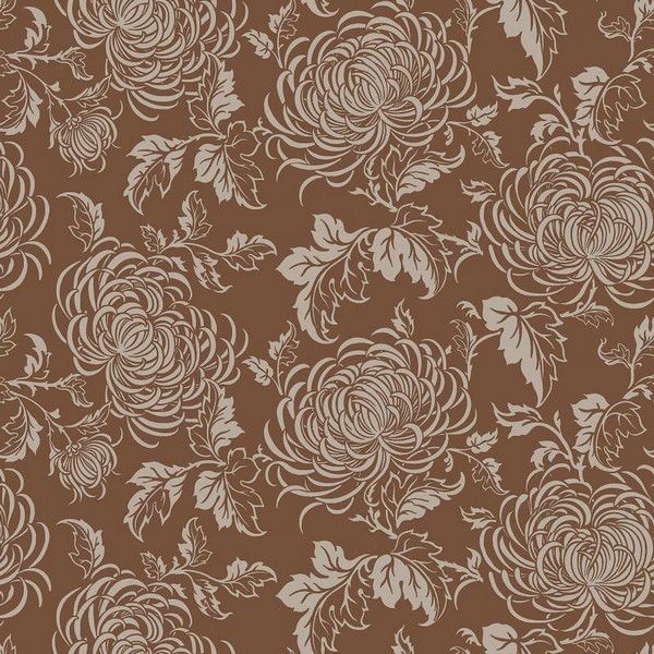 Флизелиновые обои York Wallcoverings коричневые CL0953 0.68 м