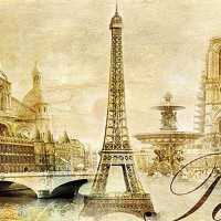Фотообои Divino Decor Париж винтаж C-341 300х147 см