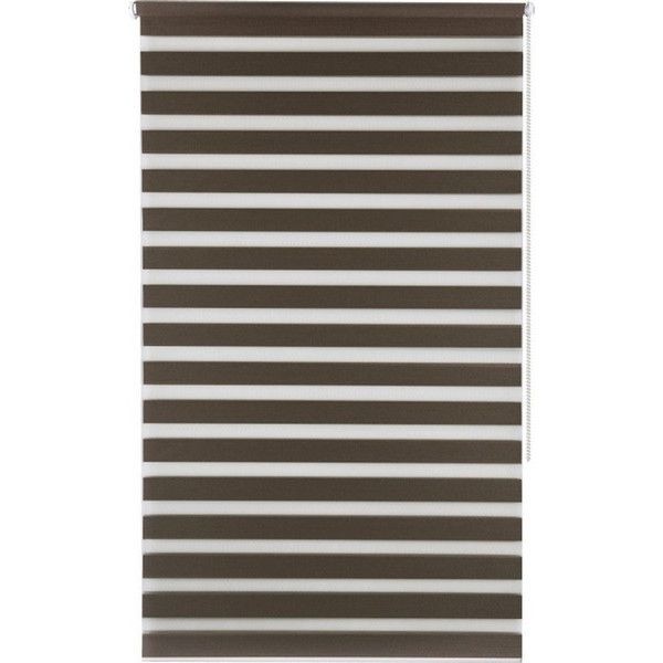 Штора рулонная день-ночь Miamoza Blackout Rain 40x160 см, цвет коричневый