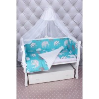 Комплект постельного белья AmaroBaby в кроватку, бязь 7 предметов
