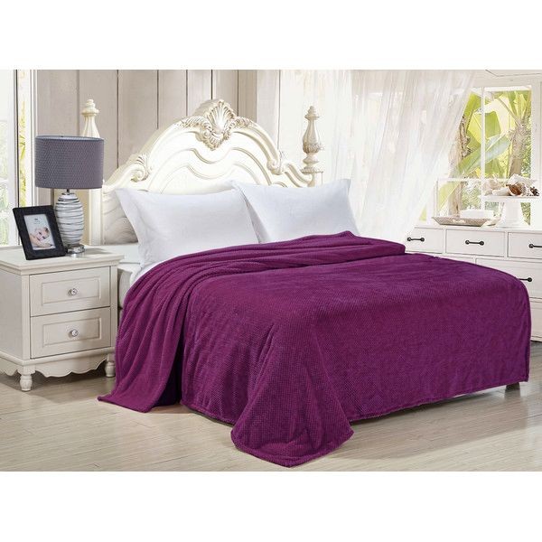 Покрывало Guten Morgen «Фиолет» 200х180 см, корал-флис жаккард