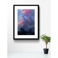 Постер "34;Просто Постер "34; Японский замок 60x90 в раме Металл