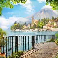 Фотообои Divino Decor Вид на прибрежный город H-011 300х270 см