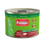 Консервы для котят ЧЕТВЕРОНОГИЙ ГУРМАН Мясное ассорти Говядина 190 г