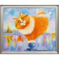 Картина на холсте Русская коллекция Рыжик на стрелке Васильевского острова КГ-х21, 68х58 см