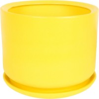 Горшок цветочный Орфей o29 h29 см v12 л керамика жёлтый