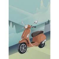 Плакат "34;Просто Постер "34; Веспа 90x120 в подарочном тубусе 430223453991