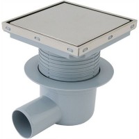 Трап для душа Ани пласт мокрый затвор горизонтальный слив 150x150 мм полипропилен