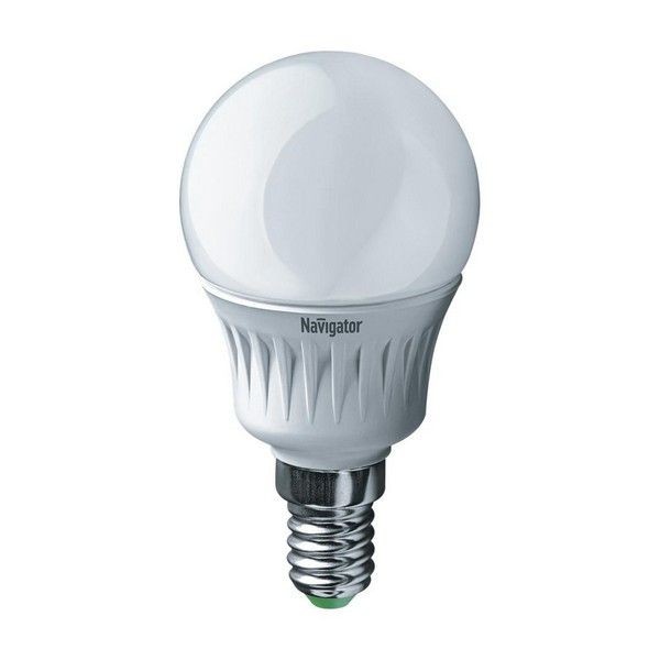 Лампа Светодиодная (Led) G45 Шар 07W 4000 К E14, Матов,, Хол, Свет (10/100) "34;Navigator "34; 94 468