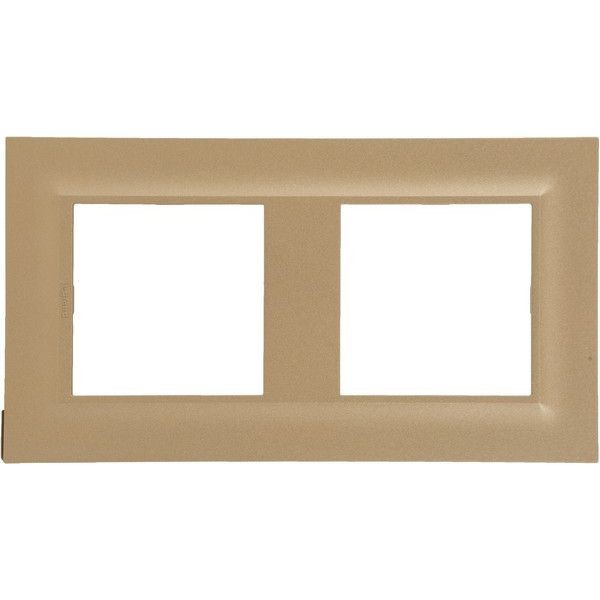 Рамка для розеток и выключателей Legrand Structura 2 поста, цвет золото
