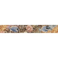Бордюр «Reef» 4.5х30 см цвет желтый/синий