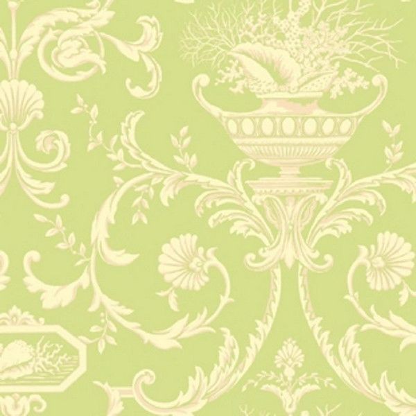 Виниловые обои York Wallcoverings зеленые NH6002 0.68 м