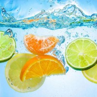 Фотообои Divino Decor Цитрусы в воде B-042 300х270 см