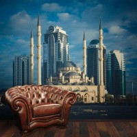 Фотообои Urban Style Мечеть имени Ахмат-Хаджи Кадырова )Сердце Чечни) UST3507 300х270 см