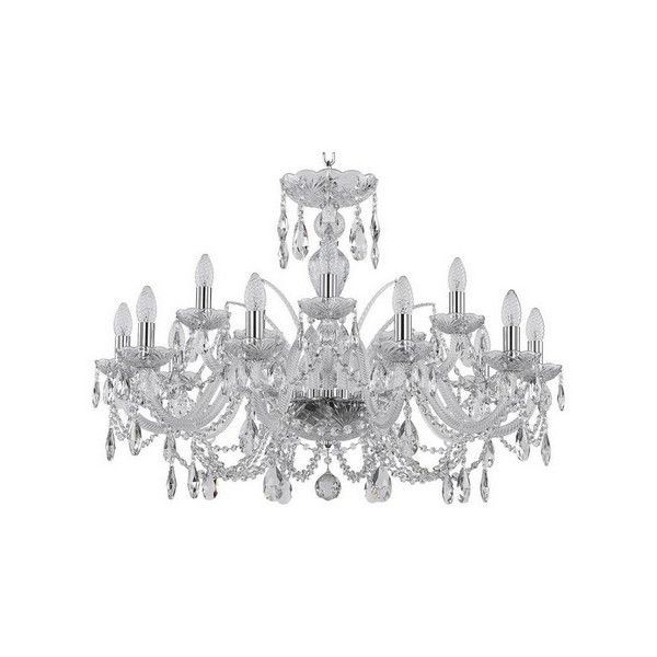 Люстра потолочная Bohemia Ivele Crystal 105.10+5.300.Ni E14 15 ламп 30 м²