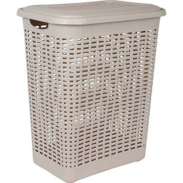 Корзина для белья Rattan Style 30 л полипропилен цвет бежевый