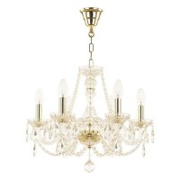 Люстра потолочная Bohemia Ivele Crystal 101.6.165.G E14 6 ламп 12 м²
