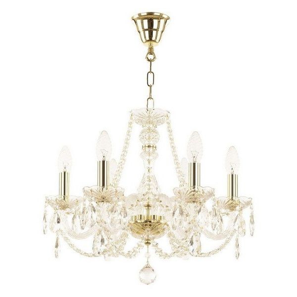 Люстра потолочная Bohemia Ivele Crystal 101.6.165.G E14 6 ламп 12 м²