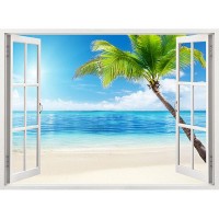 Фотообои Divino Decor Окно на пляж B-100 200х147 см