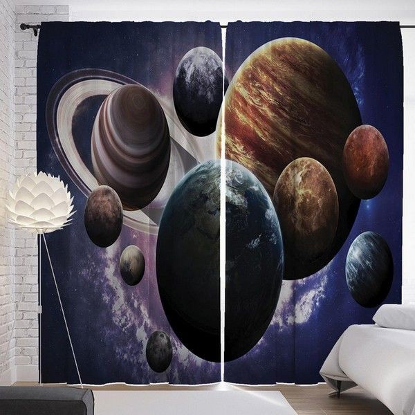 Комплект штор JoyArty Планетное скопление p_17608, 290х265 см