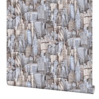 Обои флизелиновые Home Color Town синие 1.06 м HC31091-26