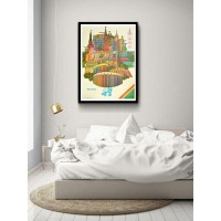 Постер "34;Просто Постер "34; Олимпиада 1980 - Москва 40x50 в раме Металл