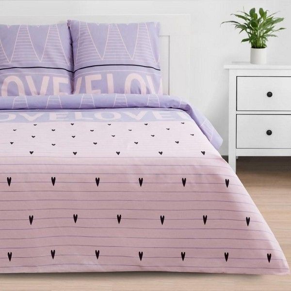 Комплект постельного белья евро Этель Violet love 4710603, бязь