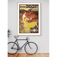 Плакат "34;Просто Постер "34; Art Nouveau реклама велосипедов American Crescent 90x120 в подарочном тубусе 707758202021