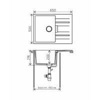 Кухонная мойка TOLERO TL-650 №911 черный