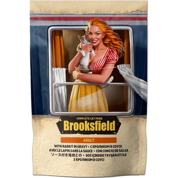 Пауч BROOKSFIELD Adult Cat Rabbit для кошек Кролик в соусе 85гр х 22 шт