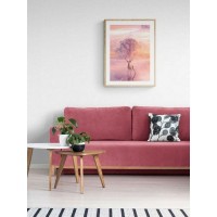 Постер "34;Просто Постер "34; Олень морозным утром 60x90 в раме Металл