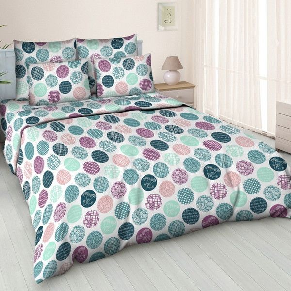 Комплект постельного белья Letto двуспальный, бязь, 70x70 см