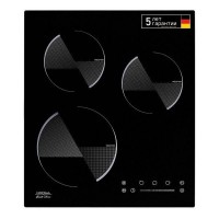 Варочная панель индукционная KRONA Ombra, 3 конфорки, 45х52 см, цвет черный