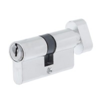Цилиндр ключ/вертушка 30х30 хром,Е 60 CP T01