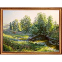 Картина на холсте Русская коллекция Утро БС-х7, 68х88 см