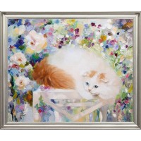 Картина на холсте Русская коллекция В летнем саду КГ-х29, 68х58 см