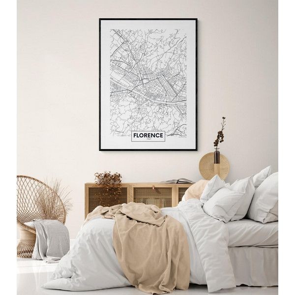 Постер "34;Просто Постер "34; Карта Флоренции 90x120 в подарочном тубусе Металл