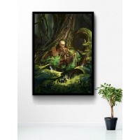 Постер "34;Просто Постер "34; Могила воина 60x90 в раме Металл