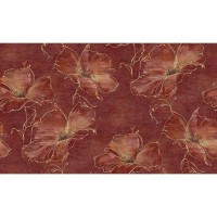 Обои флизелиновые Solo Fleur бордовые 1.06 м E37010