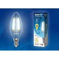 Светодиодная лампочка Uniel LED-C35-6W AIR UL-00002198