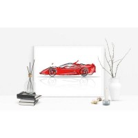 Постер в раме ПростоПостер Зарисовки авто 275370752585, 50х70 см