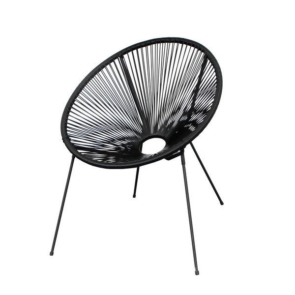 Стул садовый Acapulco 69x78/5x71x5 см, сталь, цвет чёрный