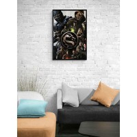 Плакат "34;Просто Постер "34; Mortal Kombat 60x90 в раме 905168505481
