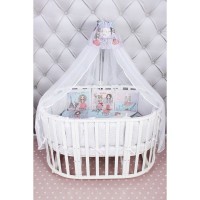 Комплект постельного белья AmaroBaby Little Crystal в кроватку, поплин 19 предметов