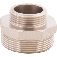 Ниппель переходной Valtec, наружная-наружная резьба, 1 1/4 "34;х2 "34;, никелированная латунь VTr.580.N.0907