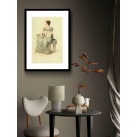 Постер "34;Просто Постер "34; Отдыхающая девушка 60x90 в подарочном тубусе Металл