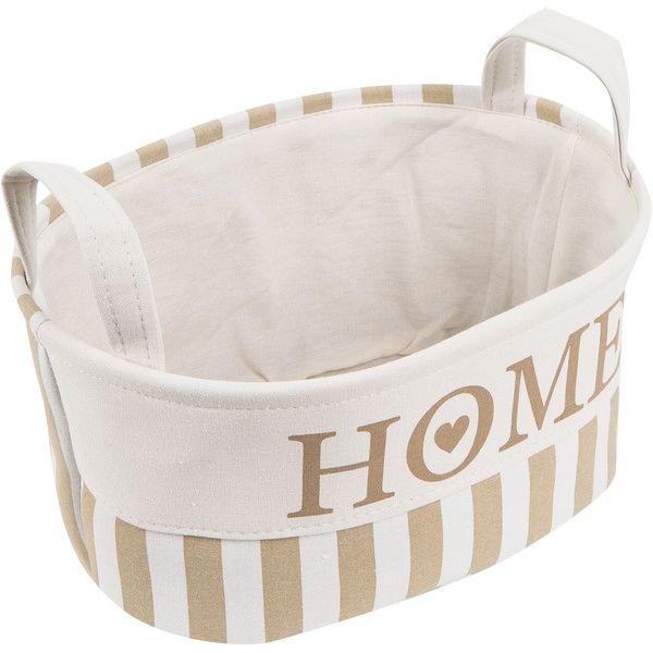 Корзина Home, 270x180x360 мм, 13 л, ткань, цвет бежевый