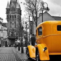 Фотообои Divino Decor Желтый авто A-073 200х270 см