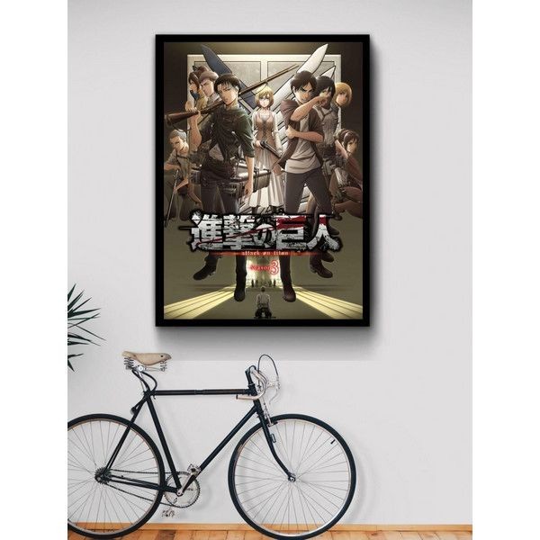 Постер "34;Просто Постер "34; Атака титанов. Обложка к 3 сезону 90x120 в подарочном тубусе Металл