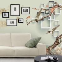 Фотообои Urban Style 3D Птицы на цветущих ветках UST3087 300х270 см